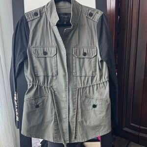 Sanctuary Olive and Black Utility Jacket - size Medium